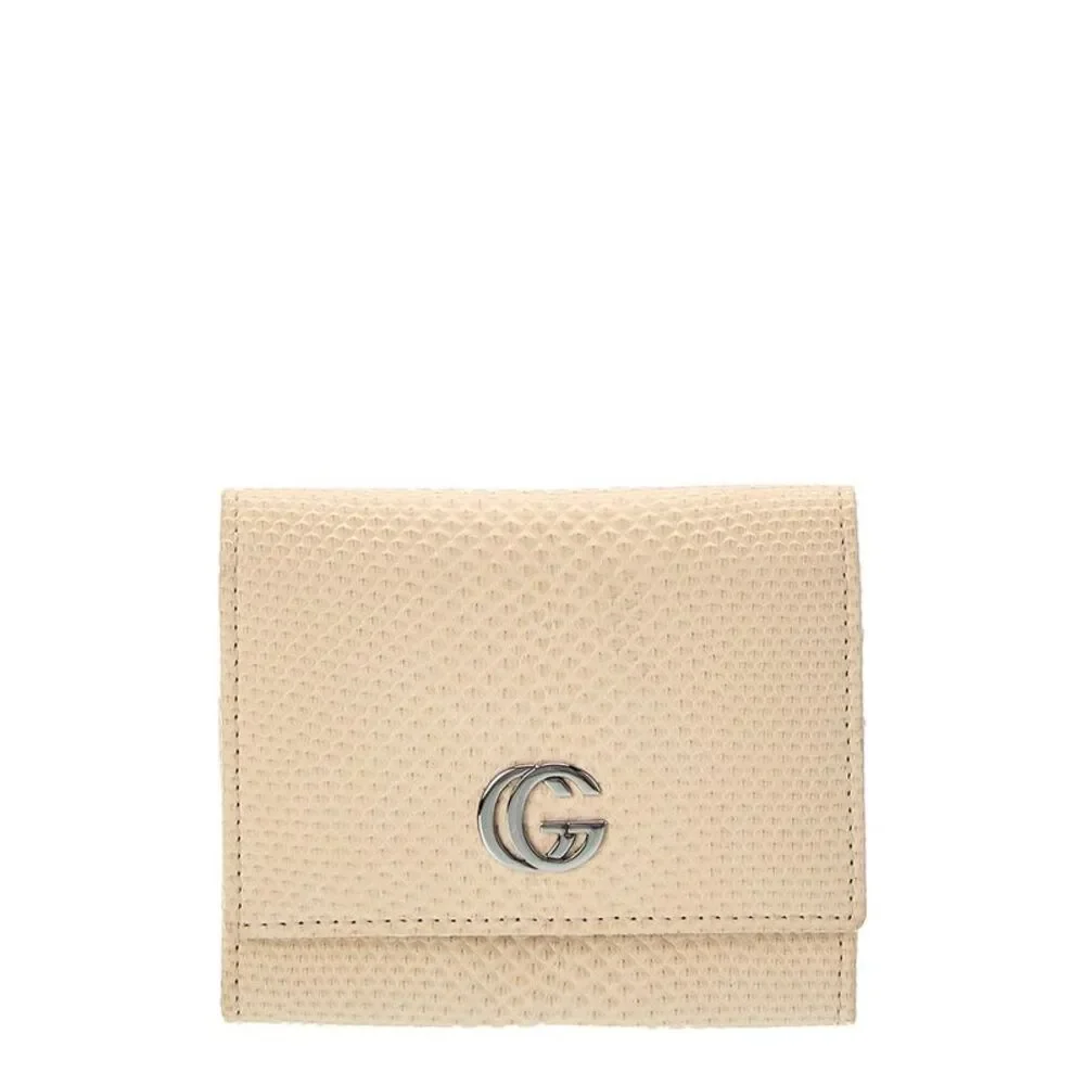 Gucci White Lizard Gg Card Case (Authentic Pre-Loved) - Picture 1 of 3